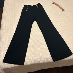 H&M Black Sailor Pants Ultra High Waist (Sz 6 tailored waist - see measurements)